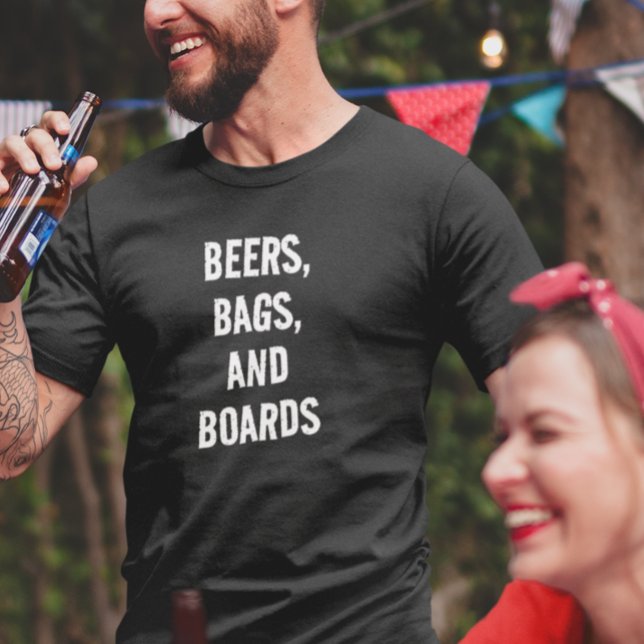 Bier Taschen und Karten Maisloch Spiel T-Shirt (Von Creator hochgeladen)
