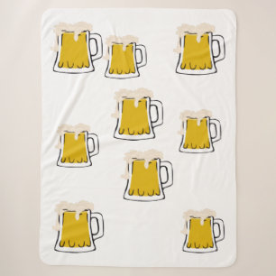Bier Tasse Fleece Blanket Sherpadecke
