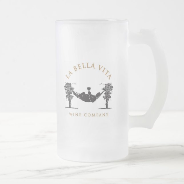 Bier-Tasse La Vita Wein-Co Mattglas Bierglas (Rechts)