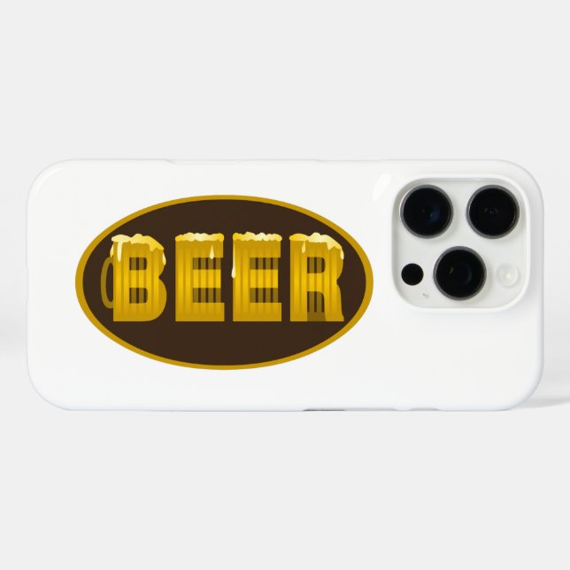 Bier Tasse Oval iPhone 16 Pro Hülle (Rückseite (Horizontal))