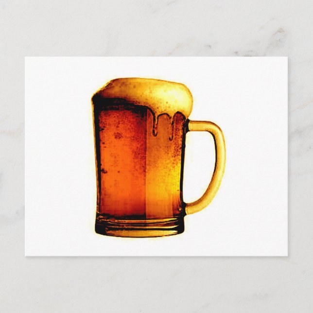 Bier-Tasse Postkarte (Vorderseite)
