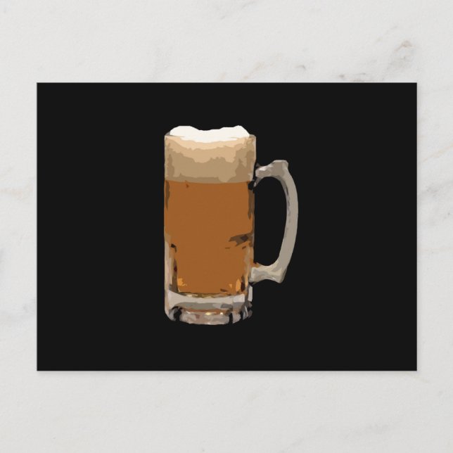 Bier-Tasse Postkarte (Vorderseite)