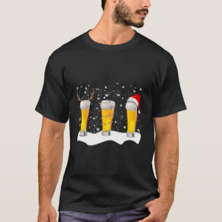 Bier Tasse Santa Reindeer Weihnachtslieder Frauen T-Shirt