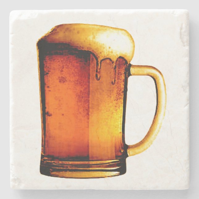 Bier-Tasse Steinuntersetzer (Vorderseite)