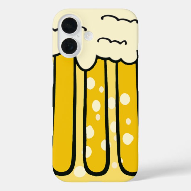 Bier-Telefon iPhone 16 Hülle (Rückseite)