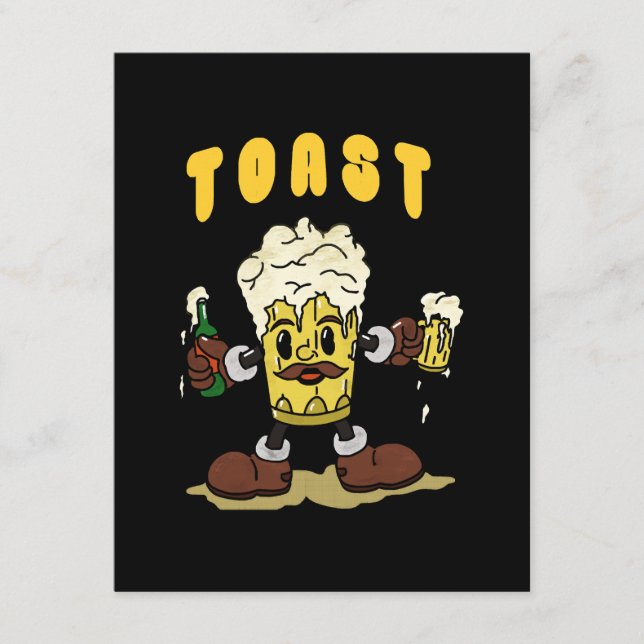 Bier Toast Mascot Begleitkarte (Vorderseite)