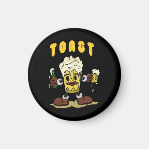 Bier Toast Mascot Magnet