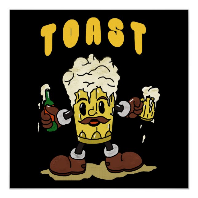 Bier Toast Mascot Poster (Vorderseite)