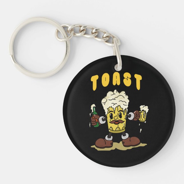 Bier Toast Mascot Schlüsselanhänger (Vorderseite)