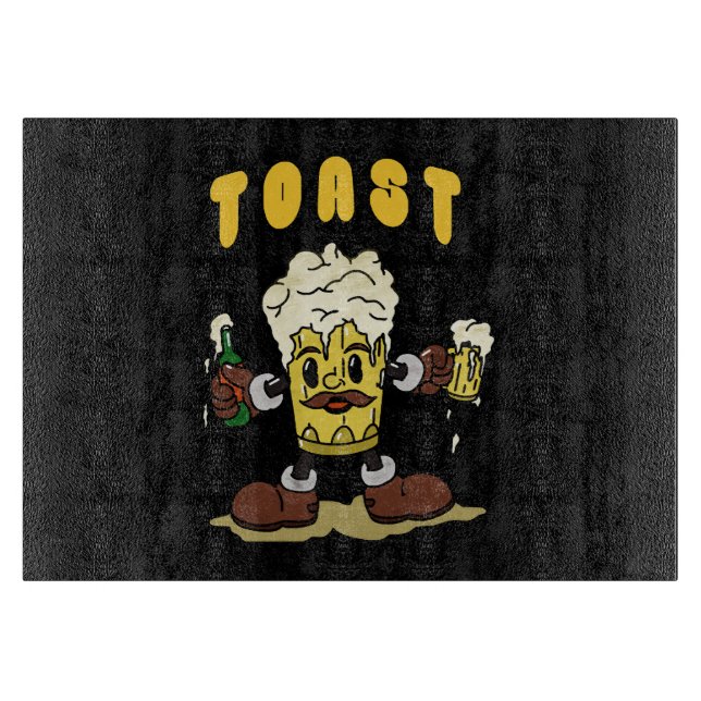 Bier Toast Mascot Schneidebrett (Vorderseite)