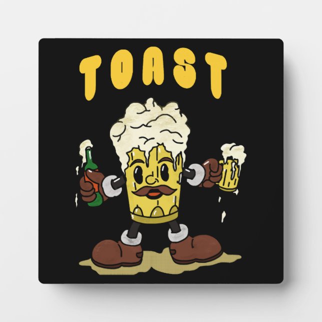 Bier Toast Maskottchen Fotoplatte (Vorderseite)