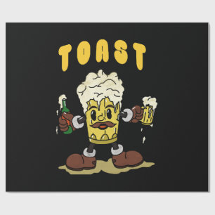 Bier Toast Maskottchen Geschenkpapier