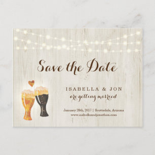 Bier-Toast-Save the Date Postkarte