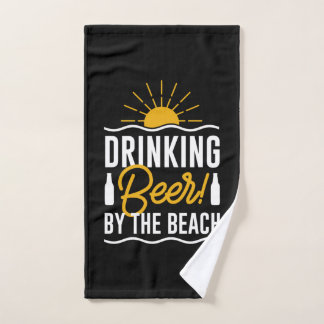 Bier trinken am Strand Handtuch