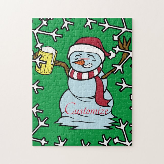 Bier trinken Betrunken Snowman Thunder_Cove (Vertikal)