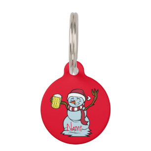 Bier trinken Betrunken Snowman Thunder_Cove Haustiermarke