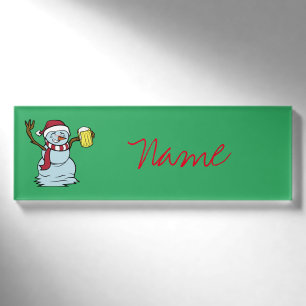 Bier trinken Betrunken Snowman Thunder_Cove  Namenschild