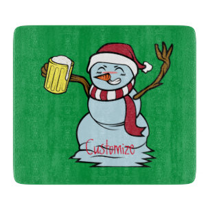 Bier trinken Betrunken Snowman Thunder_Cove Schneidebrett