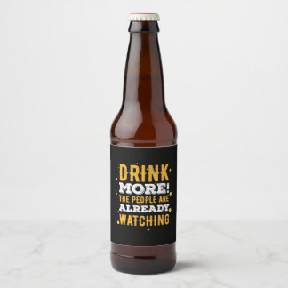 Bier trinken mehr Bier Bierflaschenetikett