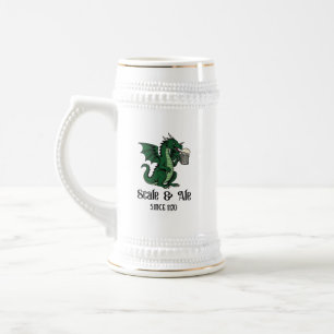 Bier trinkender Drache Bierglas