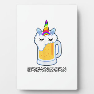 Bier trinkendes Brewnicorn Süßes Einhorn-Party-Bra Fotoplatte