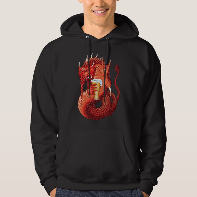 Bier trinkt Dragon Men Hoodie (Vorderseite)