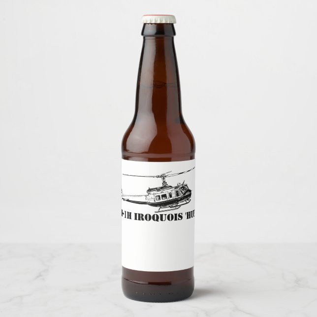 Bier UH-1H Iroquois Helicopter Bierflaschenetikett (Vorderseite)