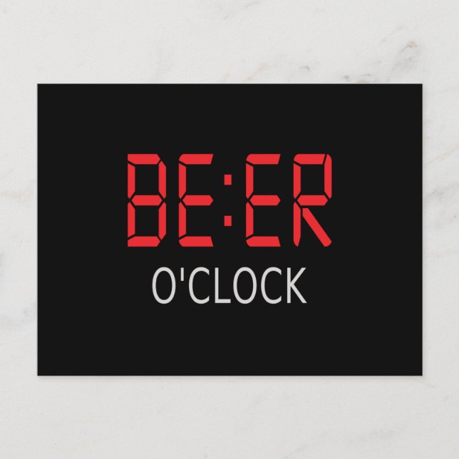 Bier-Uhr Postkarte (Vorderseite)