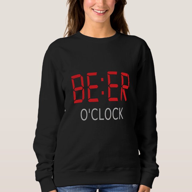 Bier-Uhr Sweatshirt (Vorderseite)
