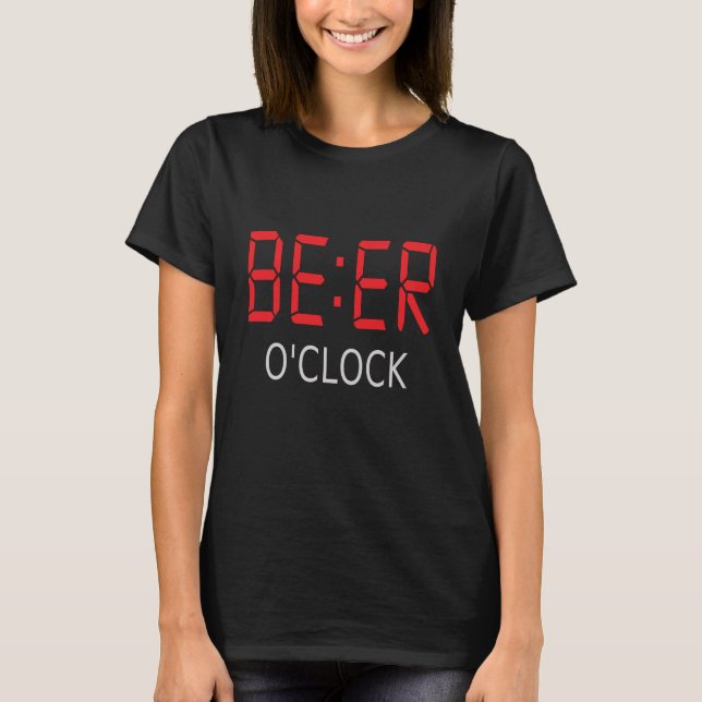 Bier-Uhr T-Shirt (Vorderseite)
