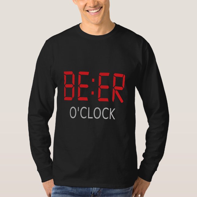Bier-Uhr T-Shirt (Vorderseite)