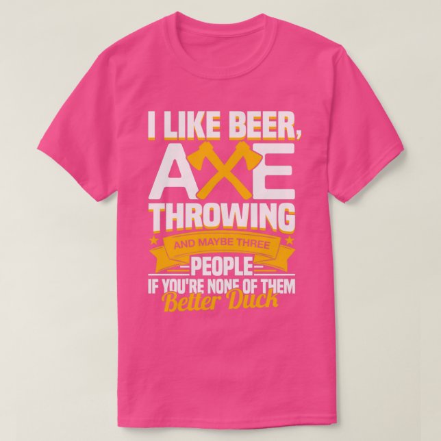 Bier und Ax Throwing Hatchet Classic TShirt (Design vorne)