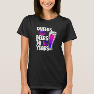 Bier und Bier bis 50 Jahre Bisexueller Stolz 50. B T-Shirt