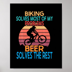 Bier und Bike Geburtstag Poster