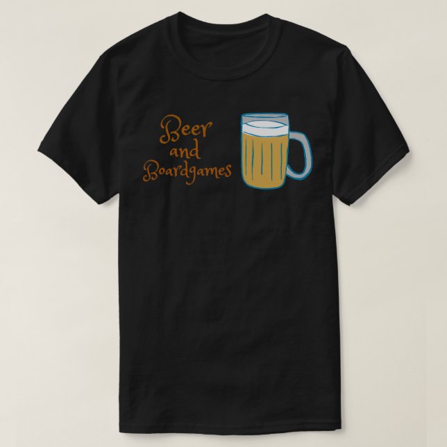 Bier- und Brettspiele T-Shirt (Design vorne)