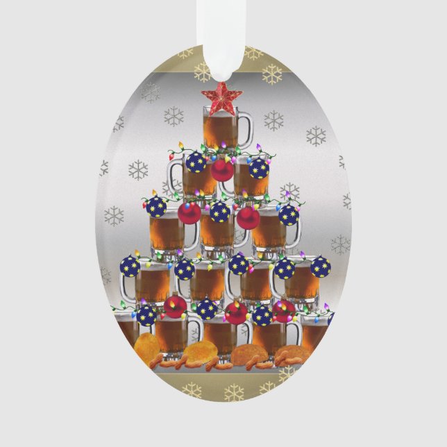 Bier und Chips Ornament (Vorderseite)