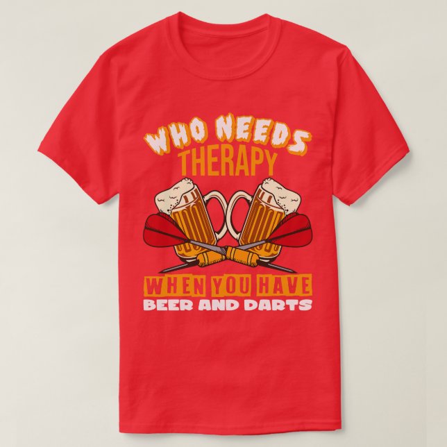 Bier und Darts T-Shirt (Design vorne)
