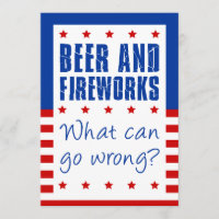 Bier und Feuerwerkskörper 4. Juli Unglaublich witz
