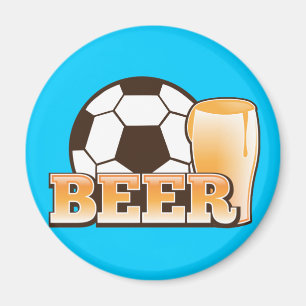BIER und Fußballfußball Magnet