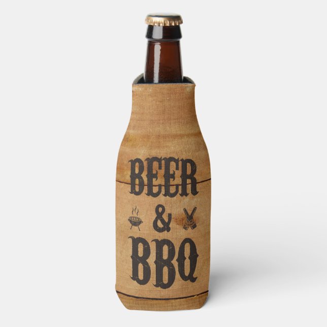 Bier und GRILLEN Flaschenkühler (Flaschenvorderseite)