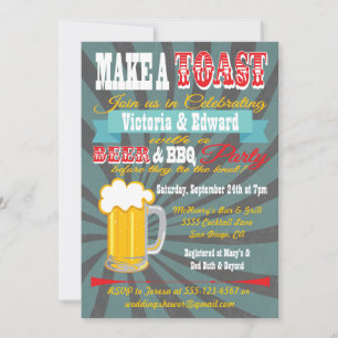 Bier und GRILLEN Party Paare Dusche Einladung