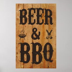 Bier und GRILLEN Poster