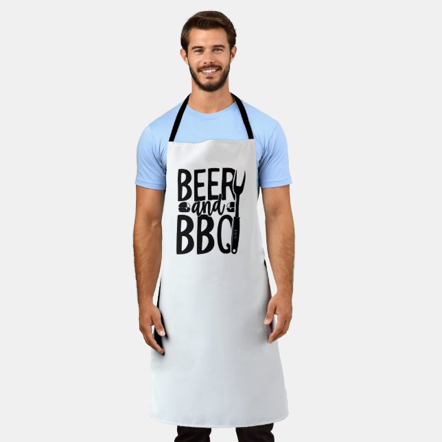 Bier und GRILLEN Schürze (Getragen)