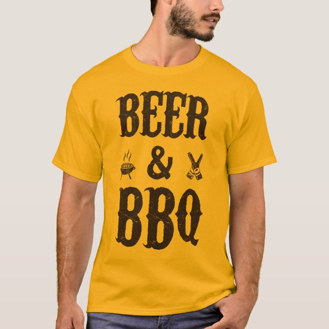 Bier und GRILLEN T-Shirt (Vorderseite)