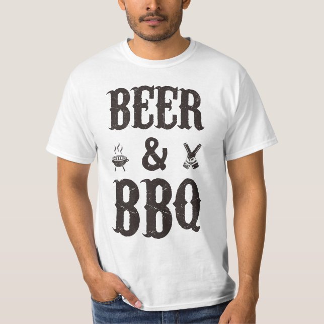 Bier und GRILLEN T-Shirt (Vorderseite)