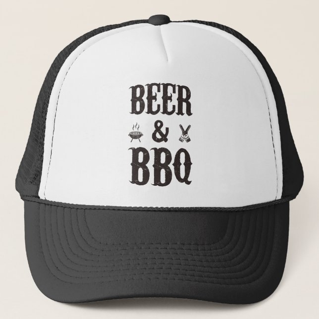 Bier und GRILLEN Truckerkappe (Vorderseite)