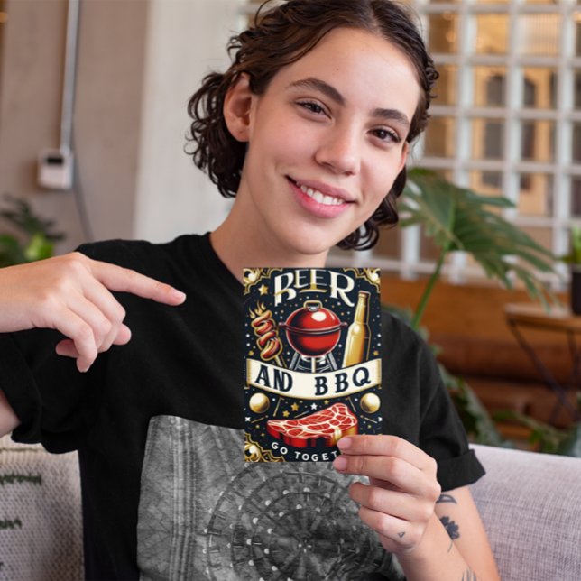 Bier und GRILLEN zusammen Postkarte (Von Creator hochgeladen)