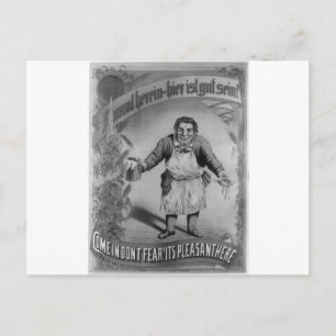 Bier und Lebensmittel 1887 Postkarte