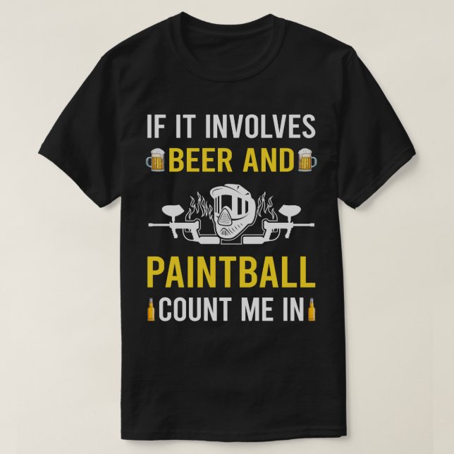 Bier und Paintball T-Shirt (Design vorne)