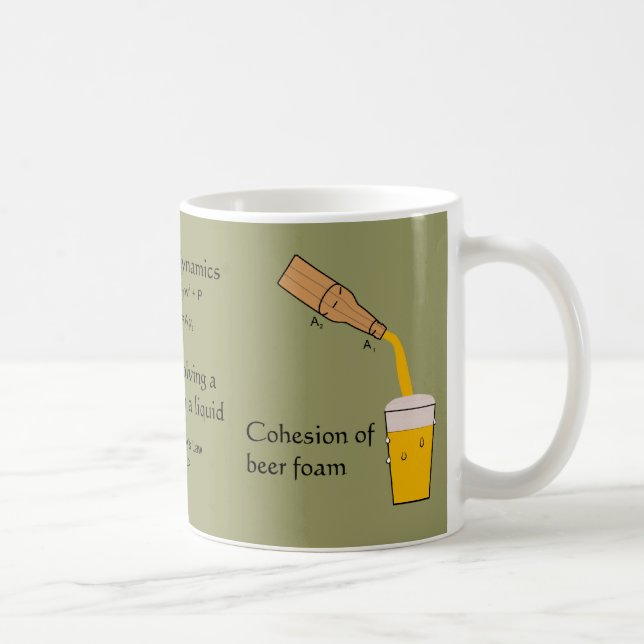 Bier und Physik-Tasse Kaffeetasse (Rechts)